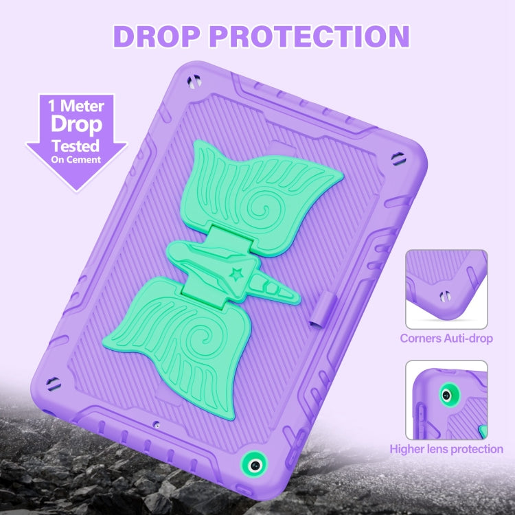 For iPad 10.2 2021/2020/2019 Kickstand PC Hybrid Silicone Tablet Case