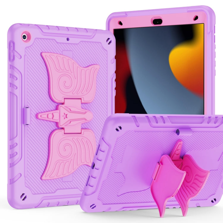 For iPad 10.2 2021/2020/2019 Kickstand PC Hybrid Silicone Tablet Case