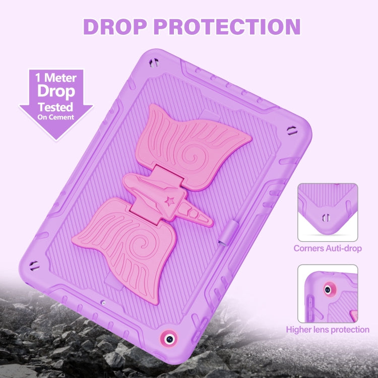 For iPad 10.2 2021/2020/2019 Kickstand PC Hybrid Silicone Tablet Case