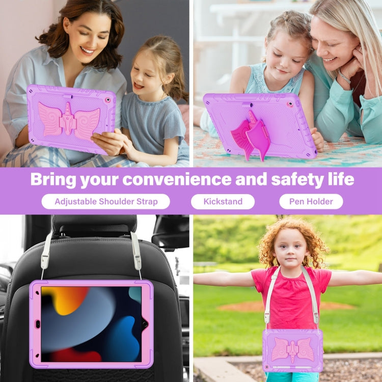 For iPad 10.2 2021/2020/2019 Kickstand PC Hybrid Silicone Tablet Case