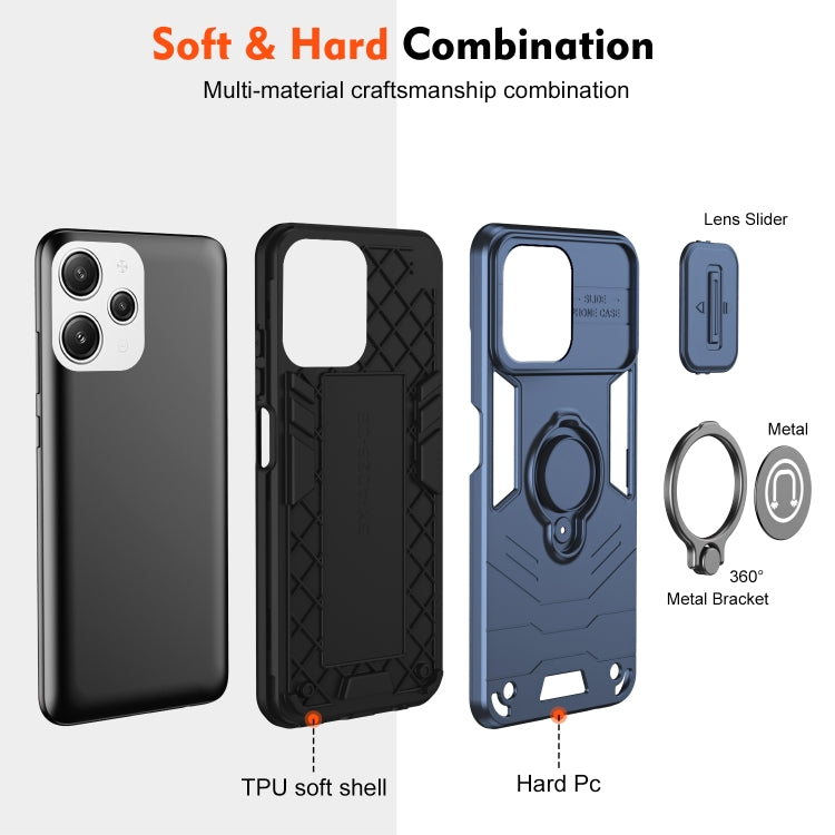 For Xiaomi Redmi 12 Camshield Ring Holder Phone Case