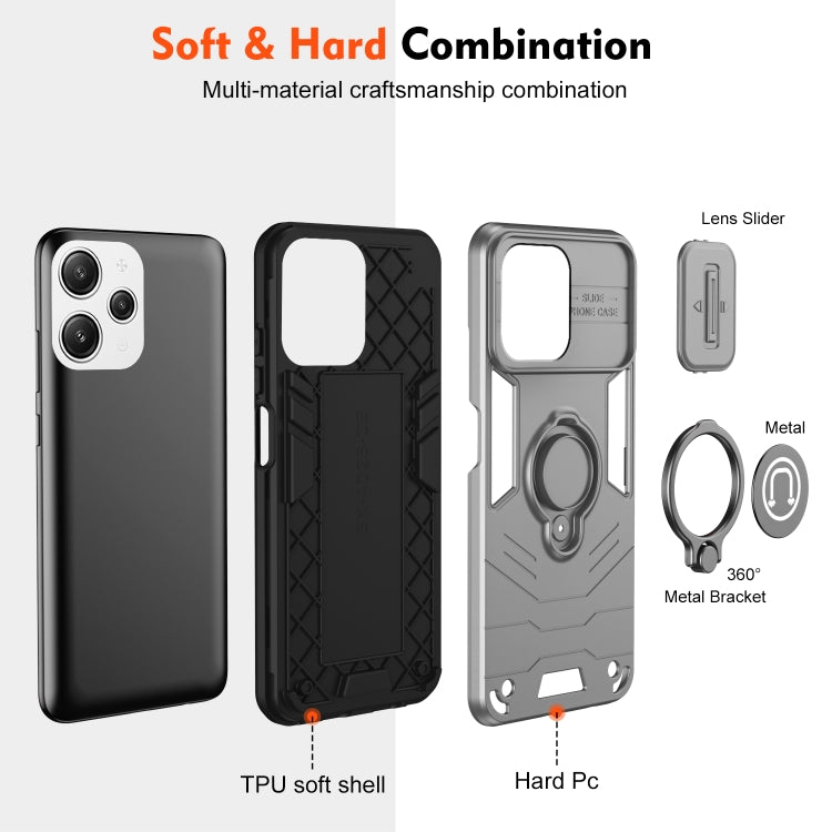 For Xiaomi Redmi 12 Camshield Ring Holder Phone Case