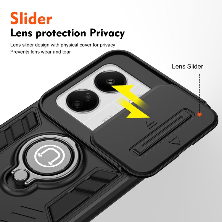 For Xiaomi Redmi 13C 5G / 4G Camshield Ring Holder Phone Case