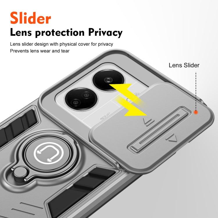 For Xiaomi Redmi 13C 5G / 4G Camshield Ring Holder Phone Case