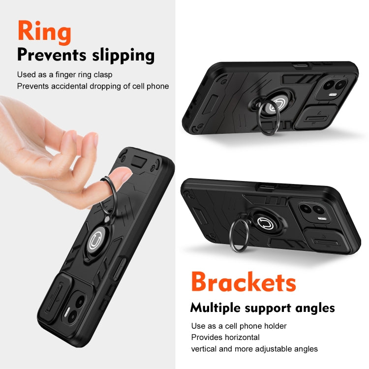For Xiaomi Redmi A1 / A2 Camshield Ring Holder Phone Case