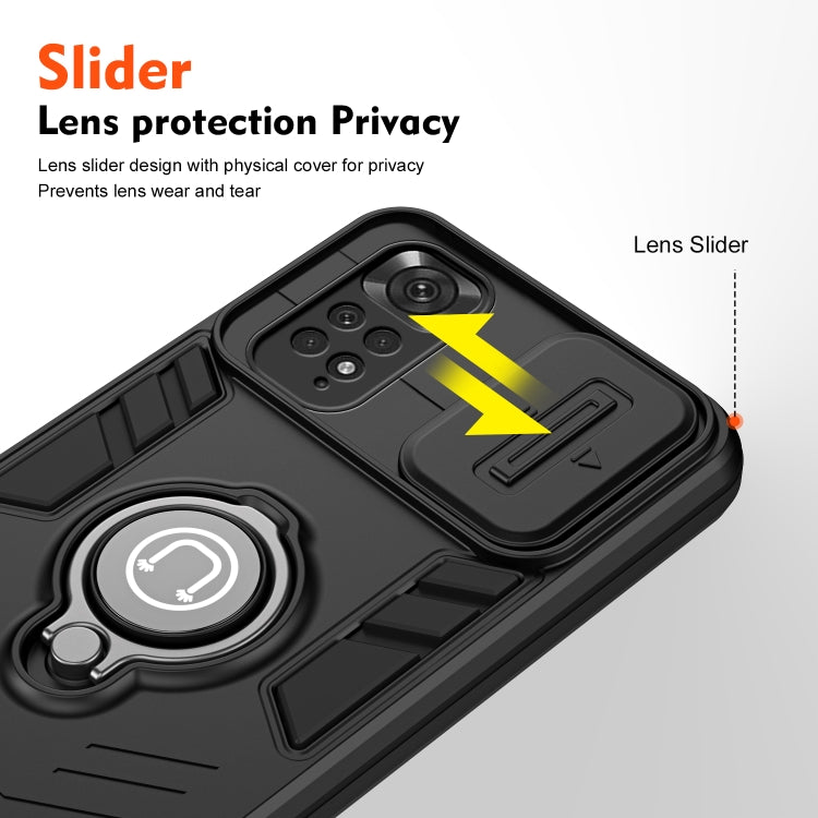 For Xiaomi Redmi Note 11 4G / 11S Camshield Ring Holder Phone Case