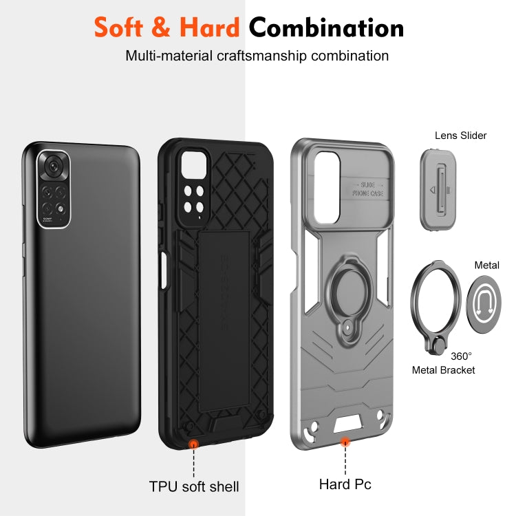 For Xiaomi Redmi Note 11 4G / 11S Camshield Ring Holder Phone Case