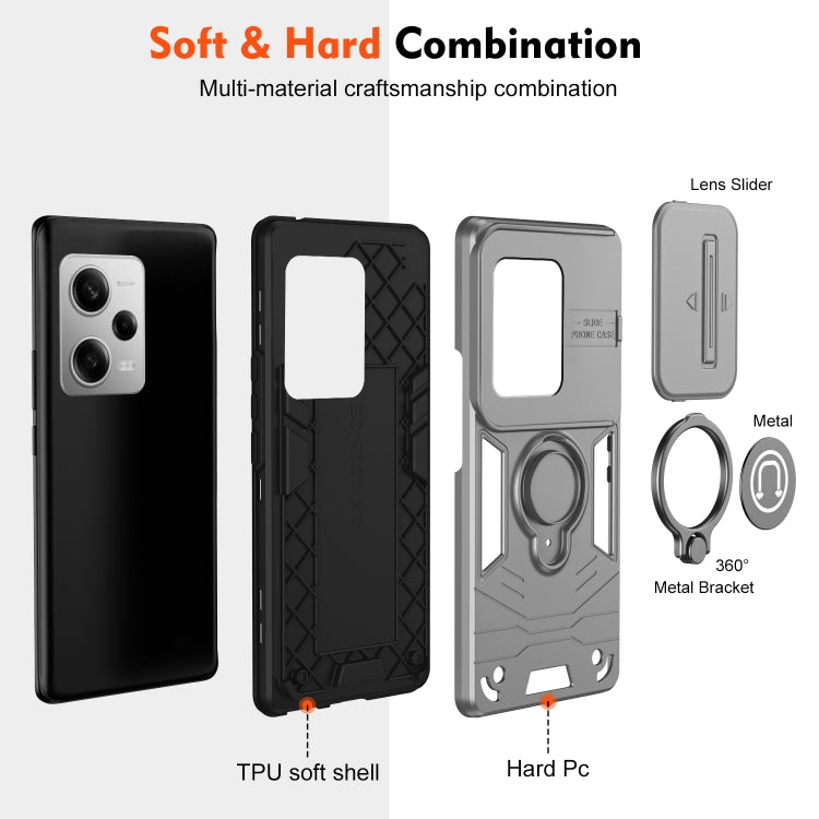 For Xiaomi Redmi Note 12 Pro 5G Camshield Ring Holder Phone Case