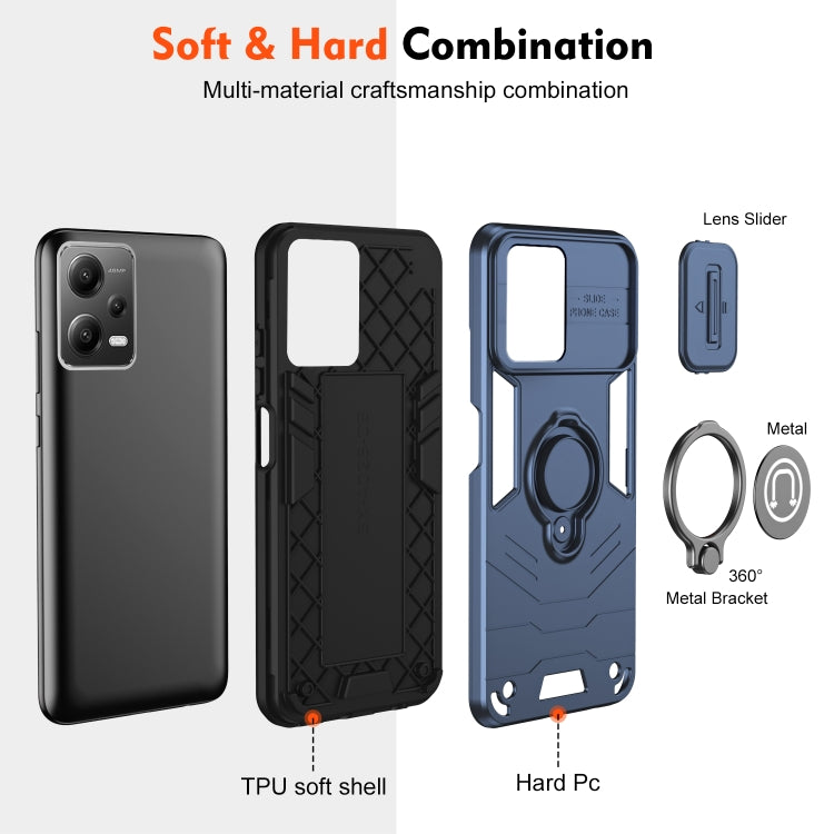For Xiaomi Redmi Note 12 5G Camshield Ring Holder Phone Case