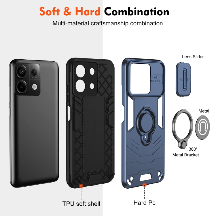 For Xiaomi Redmi Note 13 Pro 5G Camshield Ring Holder Phone Case