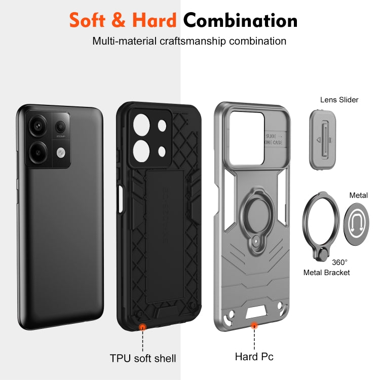 For Xiaomi Redmi Note 13 Pro 5G Camshield Ring Holder Phone Case
