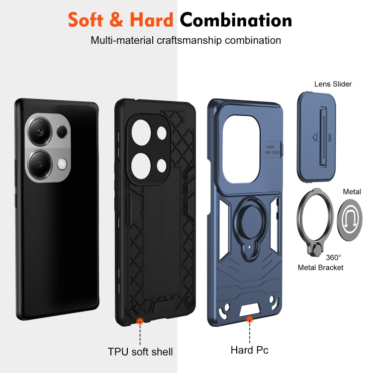 For Xiaomi Redmi Note 13 Pro 4G Camshield Ring Holder Phone Case
