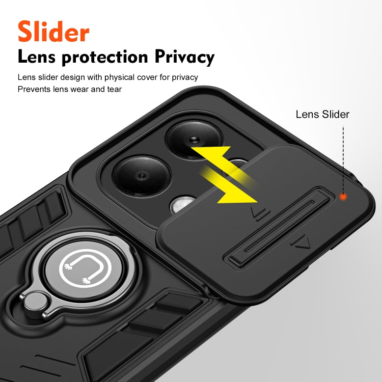 For Xiaomi Redmi Note 13 Pro 4G Camshield Ring Holder Phone Case