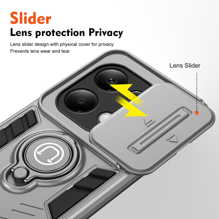 For Xiaomi Redmi Note 13 Pro 4G Camshield Ring Holder Phone Case