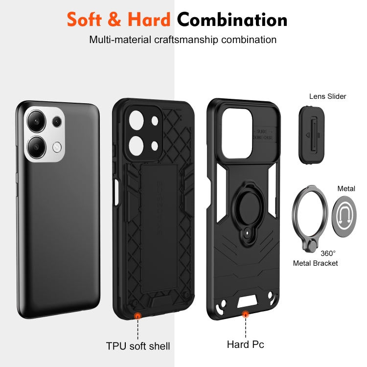 For Xiaomi Redmi Note 13 4G Camshield Ring Holder Phone Case
