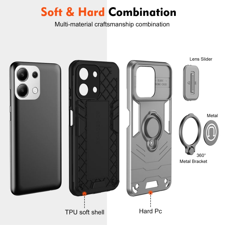 For Xiaomi Redmi Note 13 4G Camshield Ring Holder Phone Case