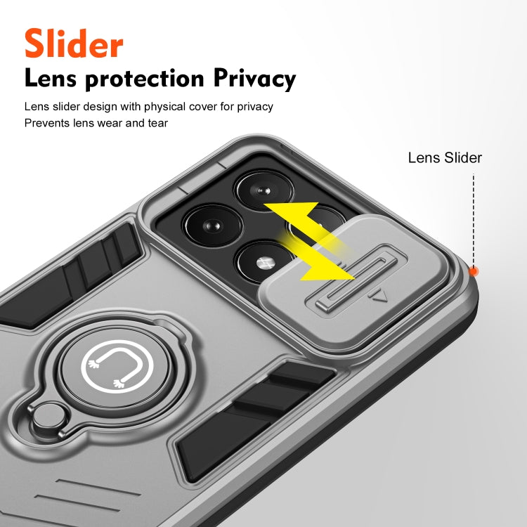 For Xiaomi Poco X5 Pro 5G Camshield Ring Holder Phone Case
