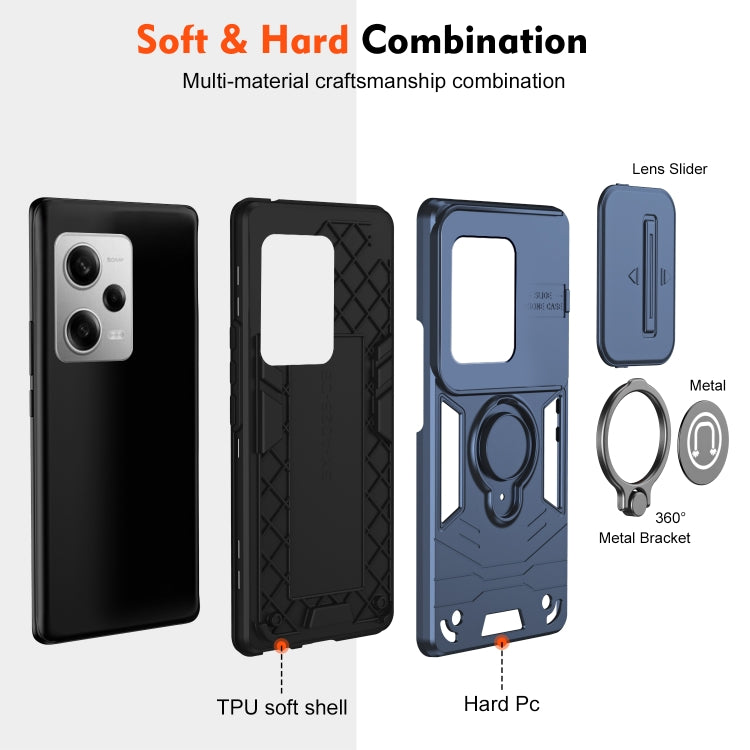 For Xiaomi Poco X5 Pro Camshield Ring Holder Phone Case