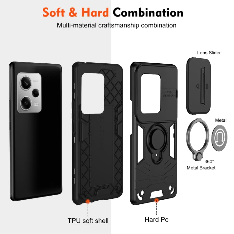 For Xiaomi Poco X5 Pro Camshield Ring Holder Phone Case