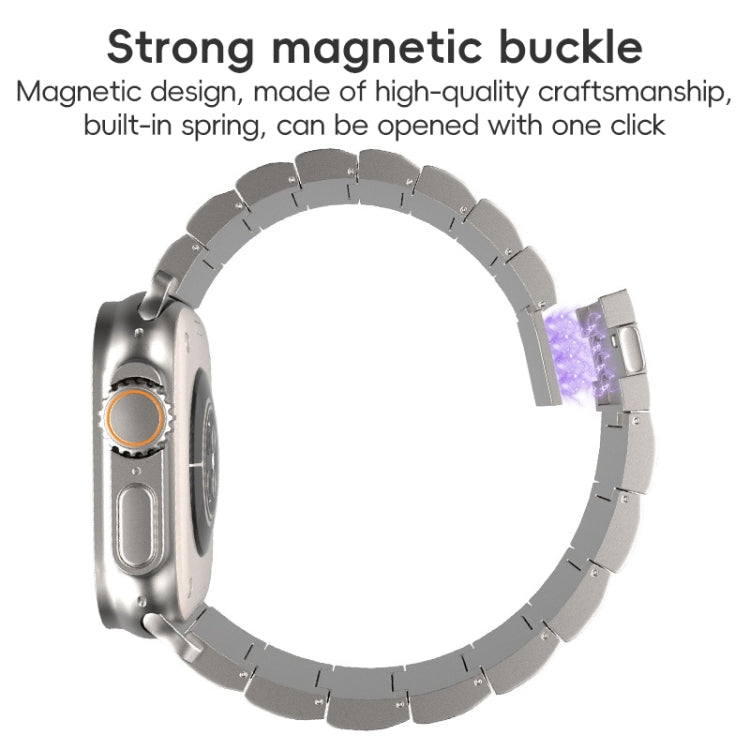 22mm One-Bead Magnetic Buckle Titanium Metal Watch Band