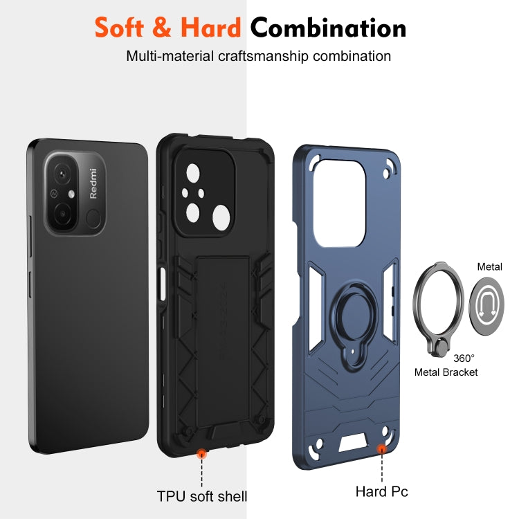 For Xiaomi Redmi 12C / Poco C55 Ring Holder Phone Case
