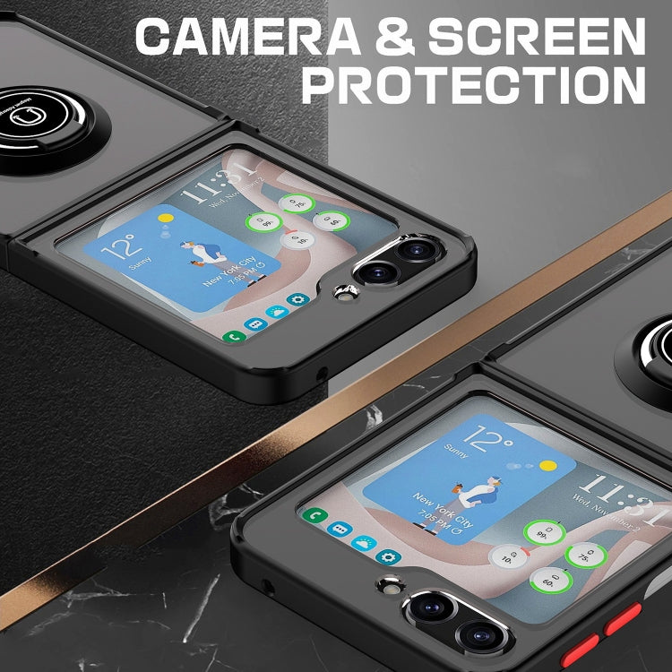 For Samsung Galaxy Z Flip6 / Flip7 FE Q Shadow 1 Series TPU + PC Phone Case with Ring