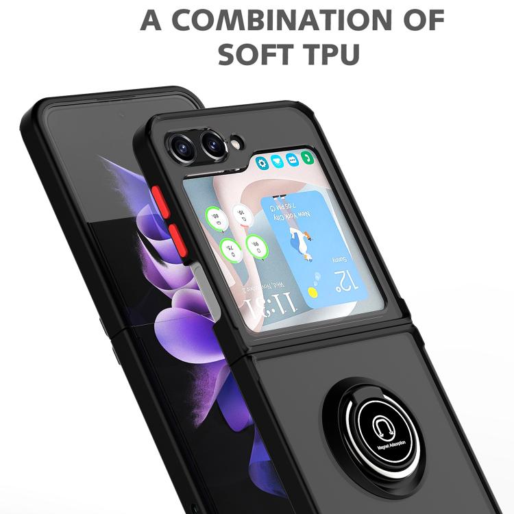 For Samsung Galaxy Z Flip6 / Flip7 FE Q Shadow 1 Series TPU + PC Phone Case with Ring