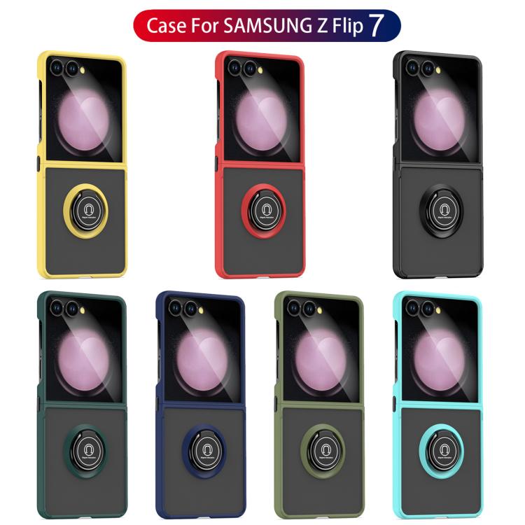 For Samsung Galaxy Z Flip7 Q Shadow 1 Series TPU + PC Phone Case with Ring