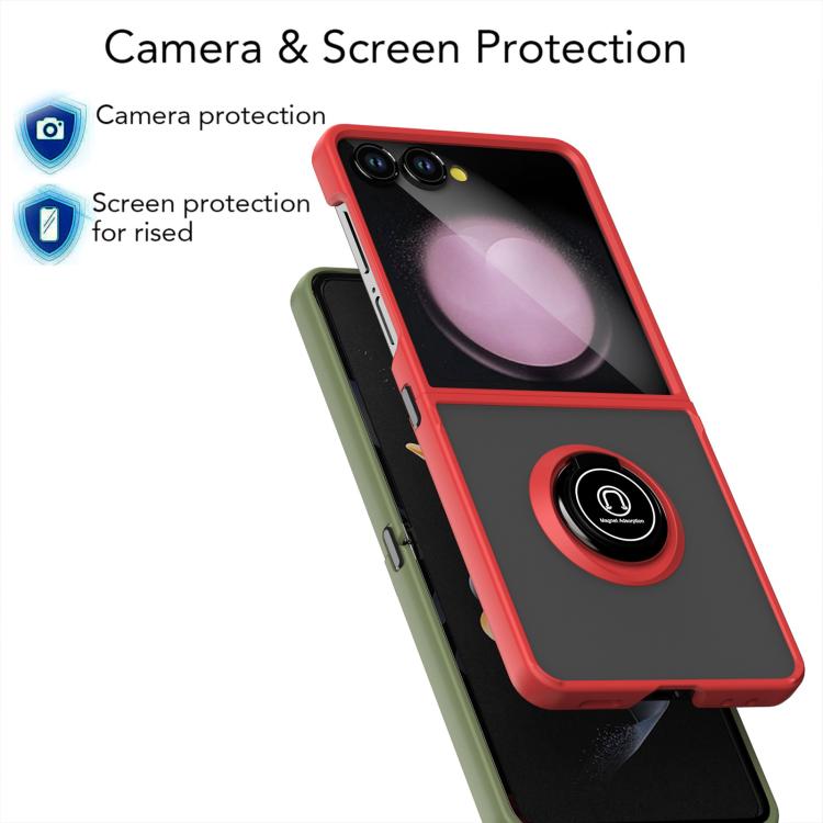 For Samsung Galaxy Z Flip7 Q Shadow 1 Series TPU + PC Phone Case with Ring
