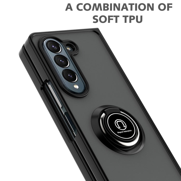 For Samsung Galaxy Z Fold6 Q Shadow 1 Series TPU + PC Phone Case with Ring