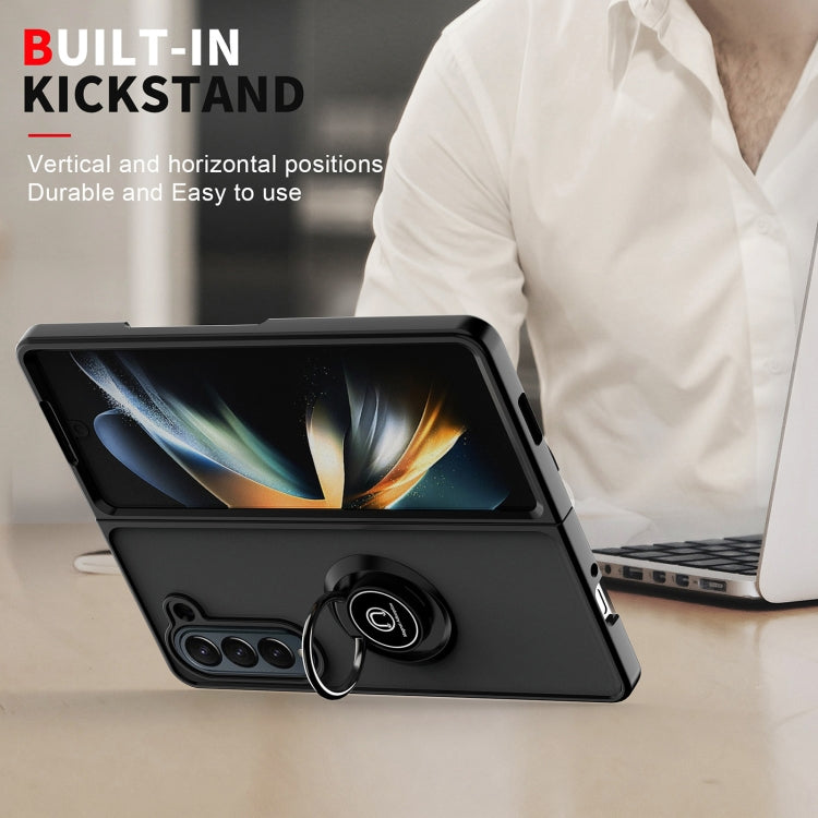 For Samsung Galaxy Z Fold6 Q Shadow 1 Series TPU + PC Phone Case with Ring