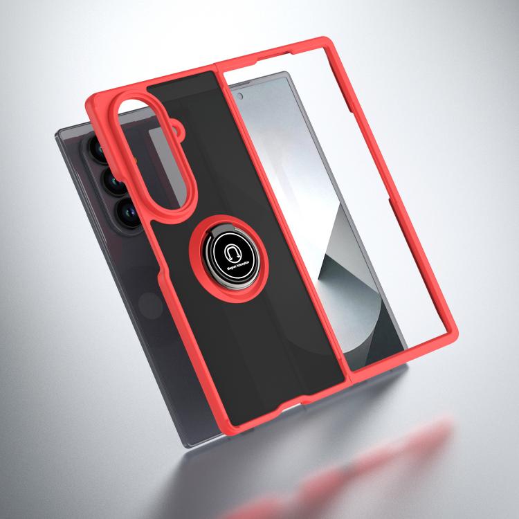 For Samsung Galaxy Z Fold7 Q Shadow 1 Series TPU + PC Phone Case with Ring