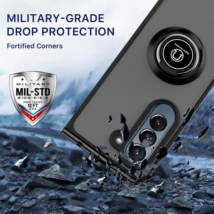 For Samsung Galaxy Z Fold7 Q Shadow 1 Series TPU + PC Phone Case with Ring