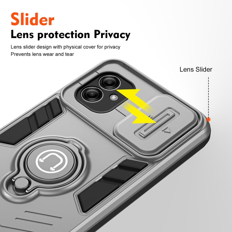 For Samsung Galaxy A04e / M04 Camshield Ring Holder Phone Case