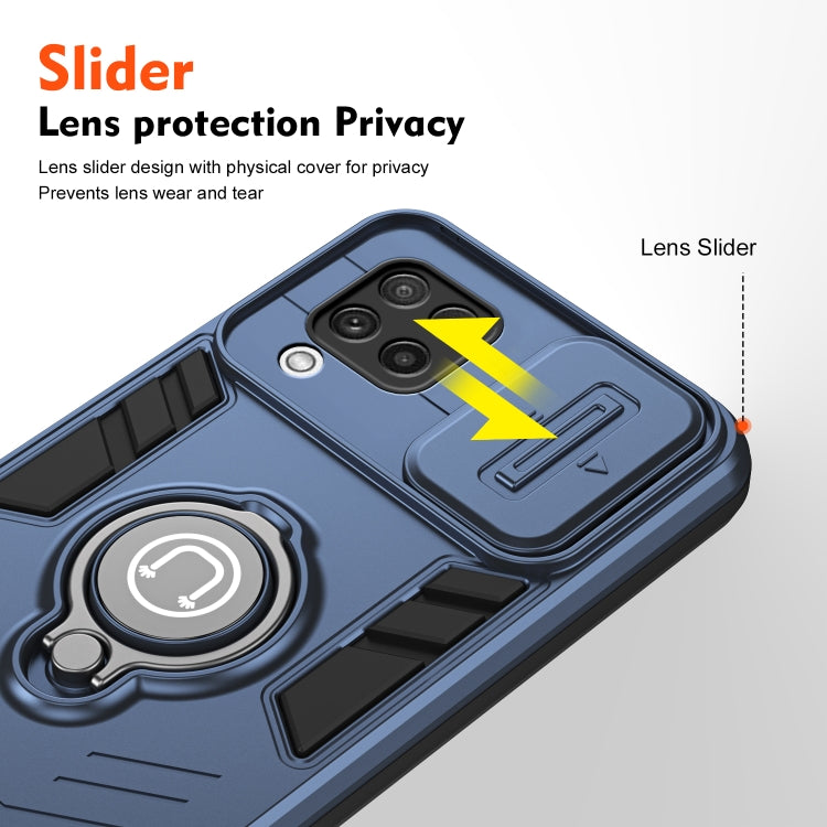For Samsung Galaxy A22 4G Camshield Ring Holder Phone Case