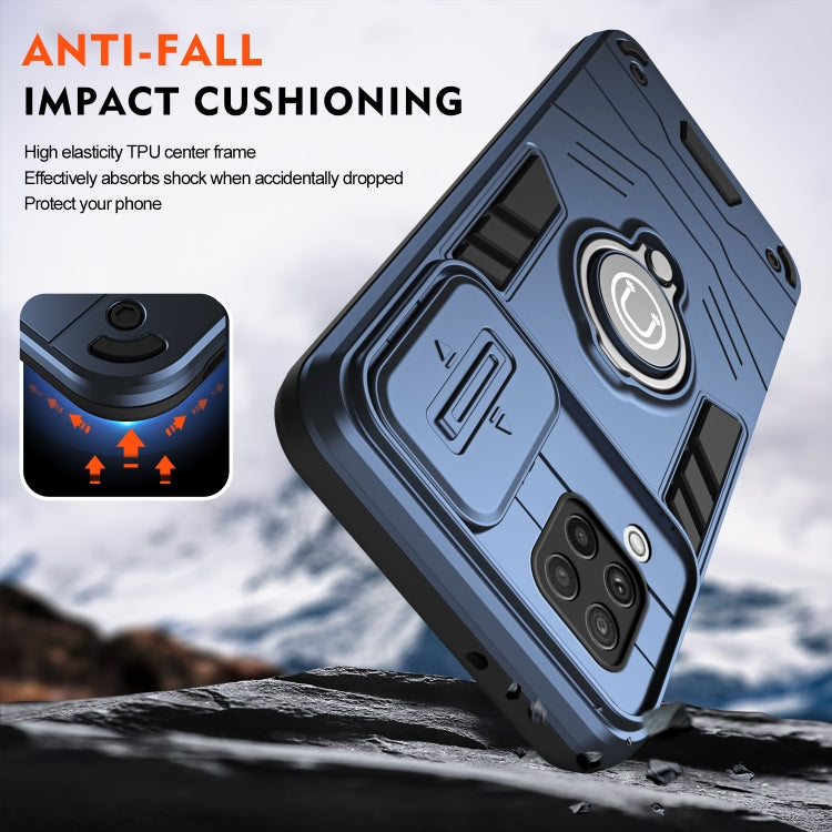 For Samsung Galaxy A22 4G Camshield Ring Holder Phone Case