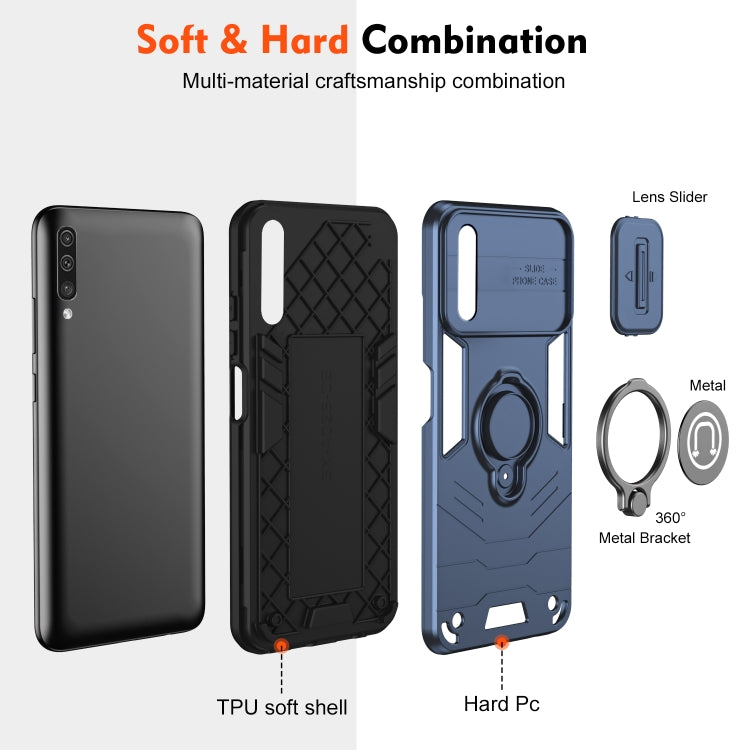 For Samsung Galaxy A50 Camshield Ring Holder Phone Case