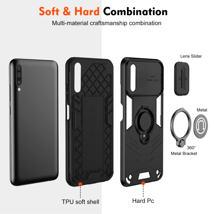 For Samsung Galaxy A50 Camshield Ring Holder Phone Case