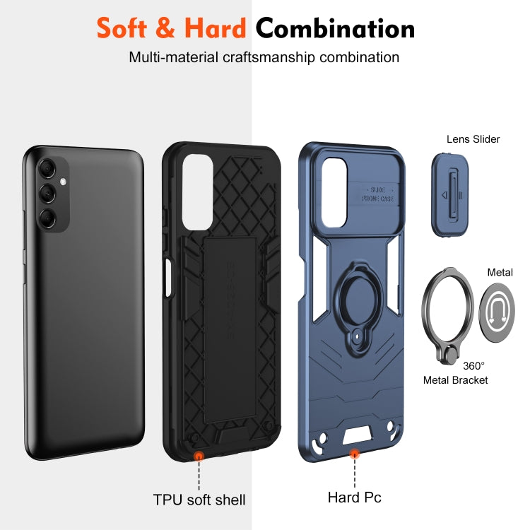 For Samsung Galaxy M14 Camshield Ring Holder Phone Case