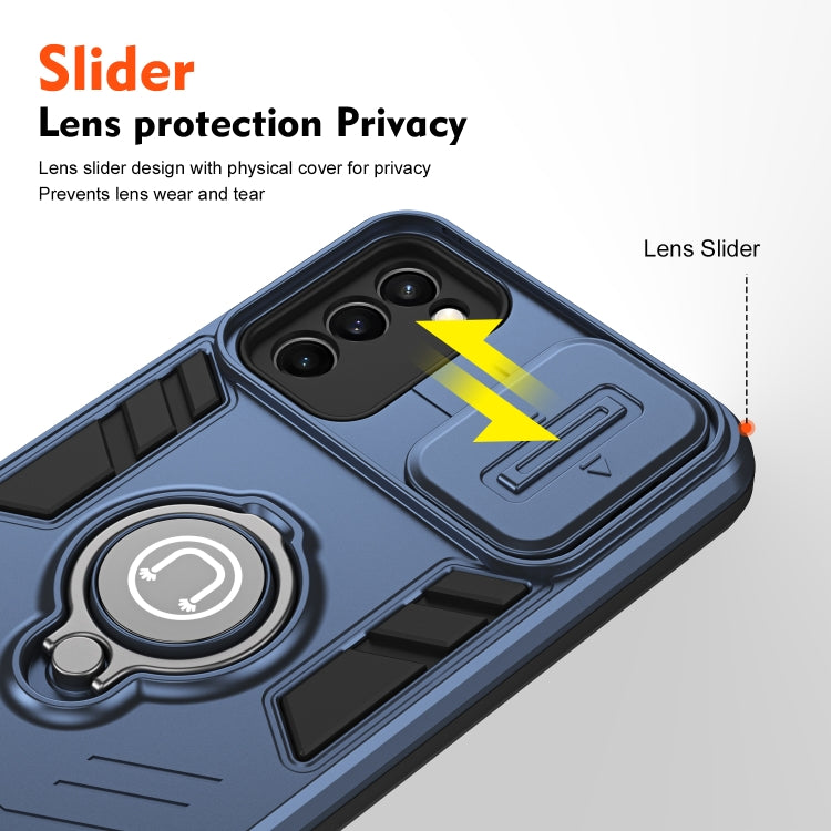 For Samsung Galaxy A02s / A03s 164mm Camshield Ring Holder Phone Case