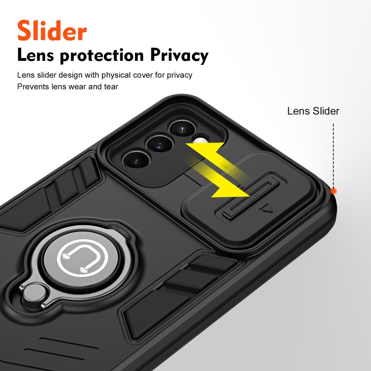 For Samsung Galaxy A02s / A03s 164mm Camshield Ring Holder Phone Case