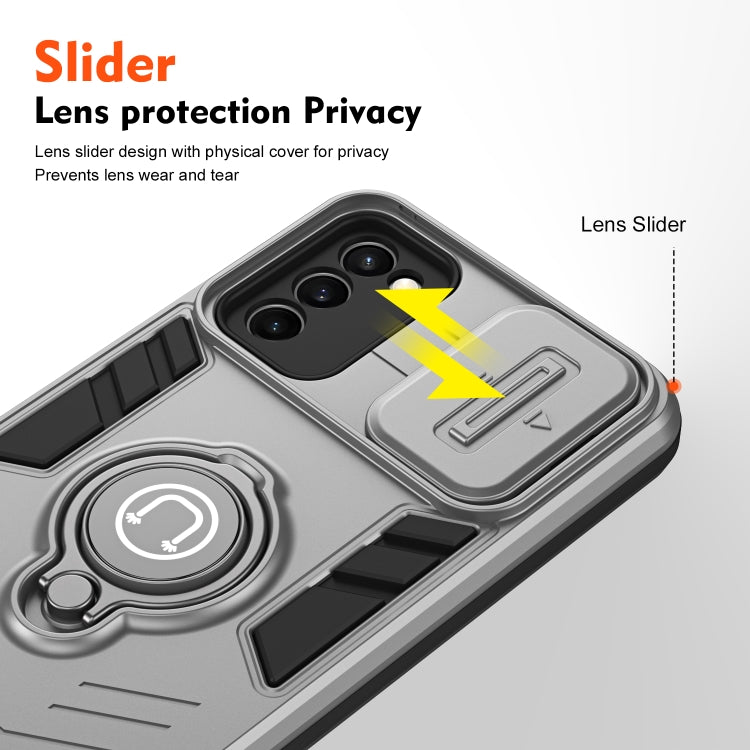 For Samsung Galaxy A02s / A03s 164mm Camshield Ring Holder Phone Case