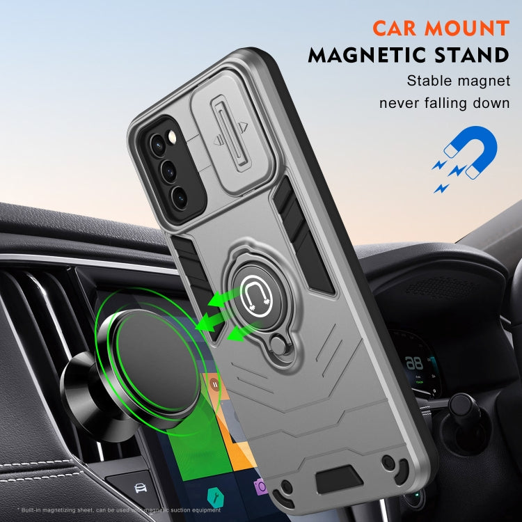 For Samsung Galaxy A02s / A03s 164mm Camshield Ring Holder Phone Case