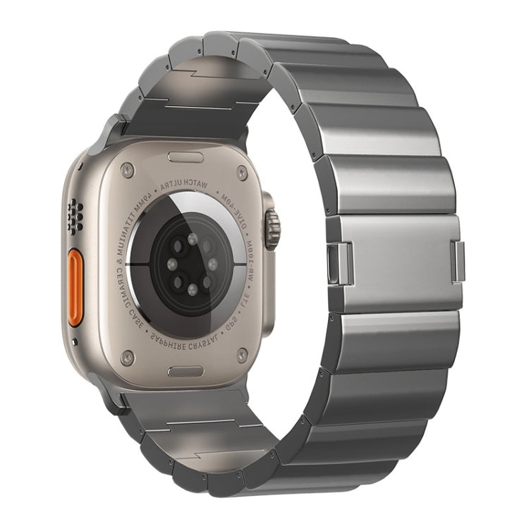 For Apple Watch Ultra 2 49mm One-Bead Magnetic Buckle Titanium Metal Watch Band