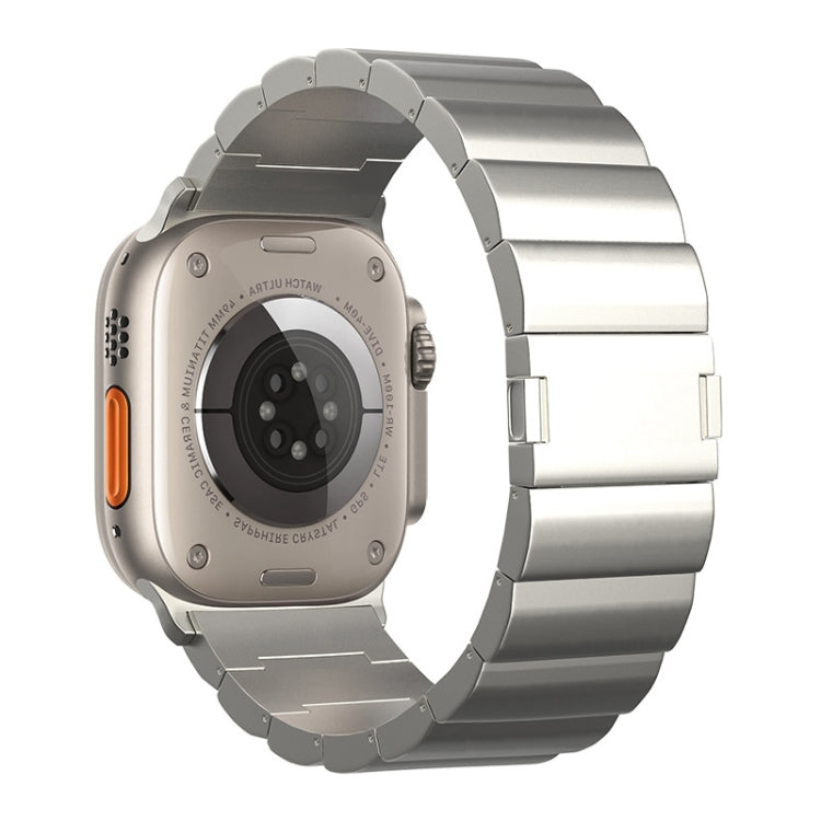 For Apple Watch Ultra 2 49mm One-Bead Magnetic Buckle Titanium Metal Watch Band