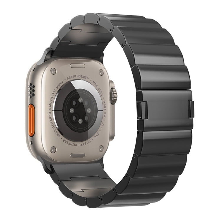 For Apple Watch Ultra 49mm One-Bead Magnetic Buckle Titanium Metal Watch Band