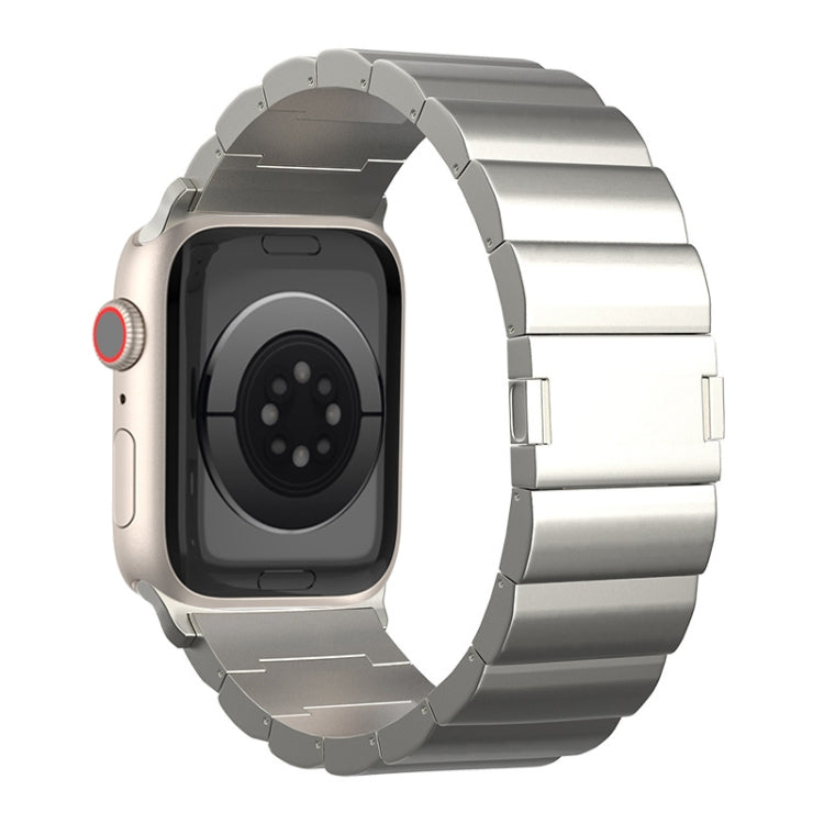 For Apple Watch Series 3 42mm One-Bead Magnetic Buckle Titanium Metal Watch Band