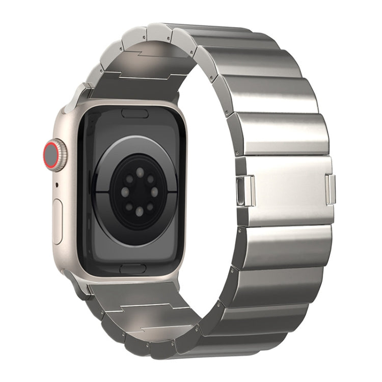 For Apple Watch Series 3 42mm One-Bead Magnetic Buckle Titanium Metal Watch Band