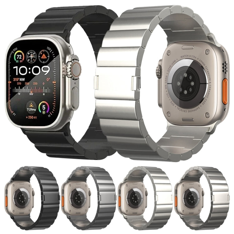 For Apple Watch Series 3 42mm One-Bead Magnetic Buckle Titanium Metal Watch Band