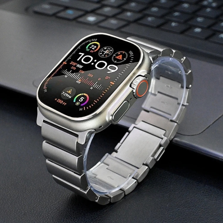 For Apple Watch SE 40mm One-Bead Magnetic Buckle Titanium Metal Watch Band
